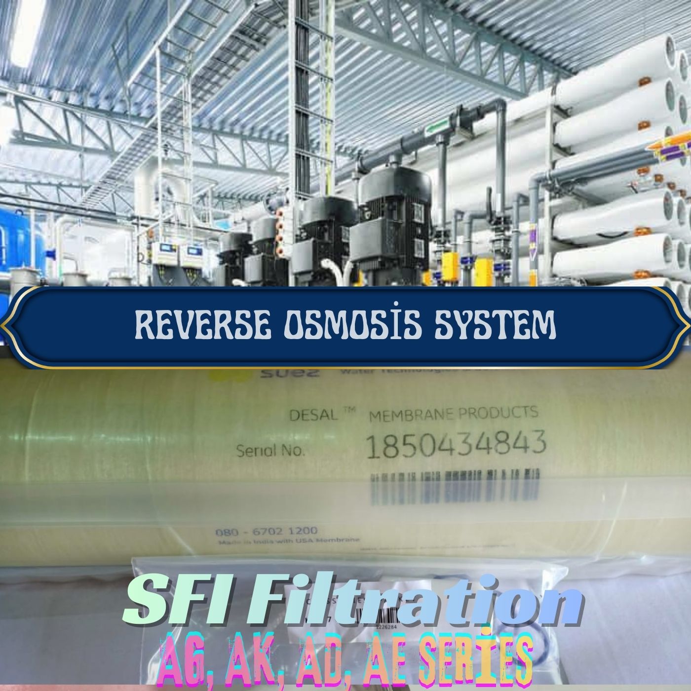 SUEZ AD-440 RO Membrane adalah membrane Seawater Reverse Osmosis (SWRO) yang dirancang khusus untuk pengolahan air laut dengan salinitas tinggi. Membrane ini termasuk dalam AD Series dari SUEZ Water Technologies yang dikenal memiliki salt rejection sangat tinggi, stabilitas operasi pada tekanan tinggi, serta kapasitas produksi air yang besar. Dalam sistem desalinasi air laut, membrane SWRO seperti AD-440 menjadi komponen utama yang memisahkan garam dan mineral terlarut dari air laut untuk menghasilkan air tawar yang dapat digunakan sebagai air proses industri, boiler feed water, maupun air utilitas. Membrane ini banyak digunakan dalam proyek power plant pesisir, kawasan industri dekat laut, offshore platform, serta instalasi desalination plant skala besar.