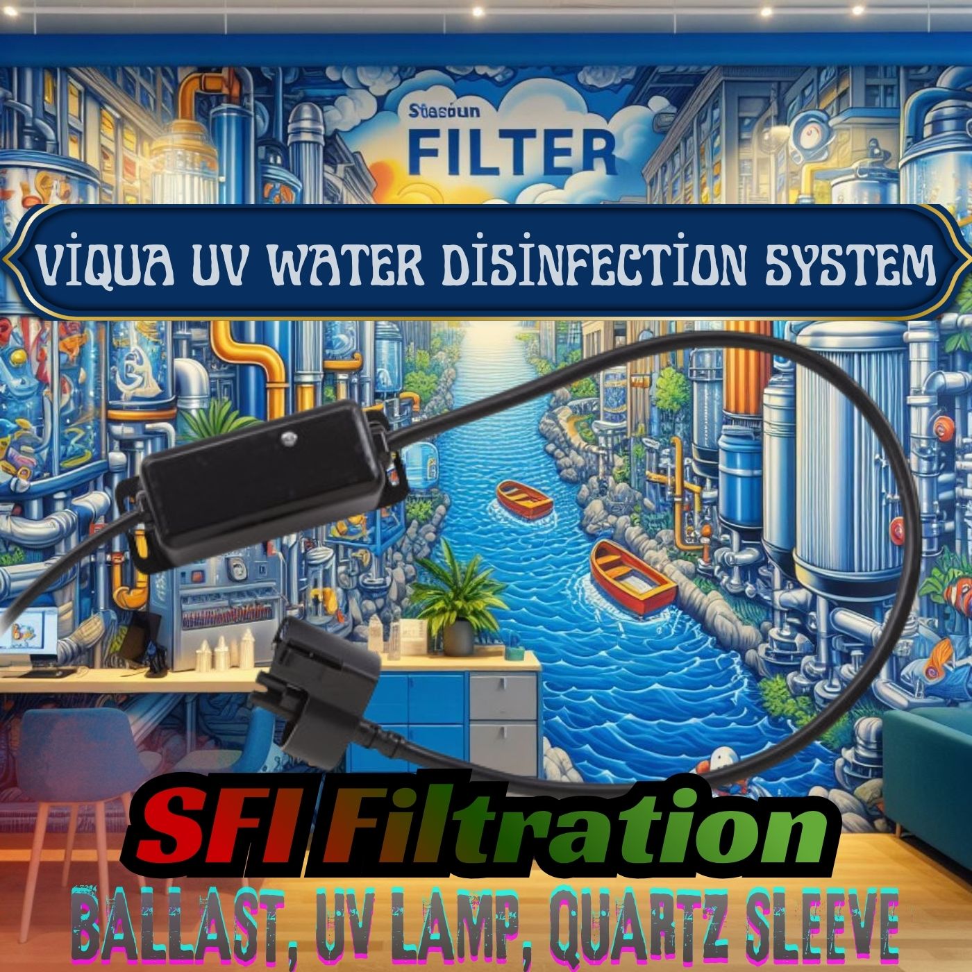 Viqua Ballast BA-VT UV System Viqua Ballast BA-VT merupakan ballast original replacement untuk sistem Viqua VT1 dan VT4 UV Sterilizer yang dirancang untuk menjaga kestabilan operasi lampu UV dan kualitas proses desinfeksi air.