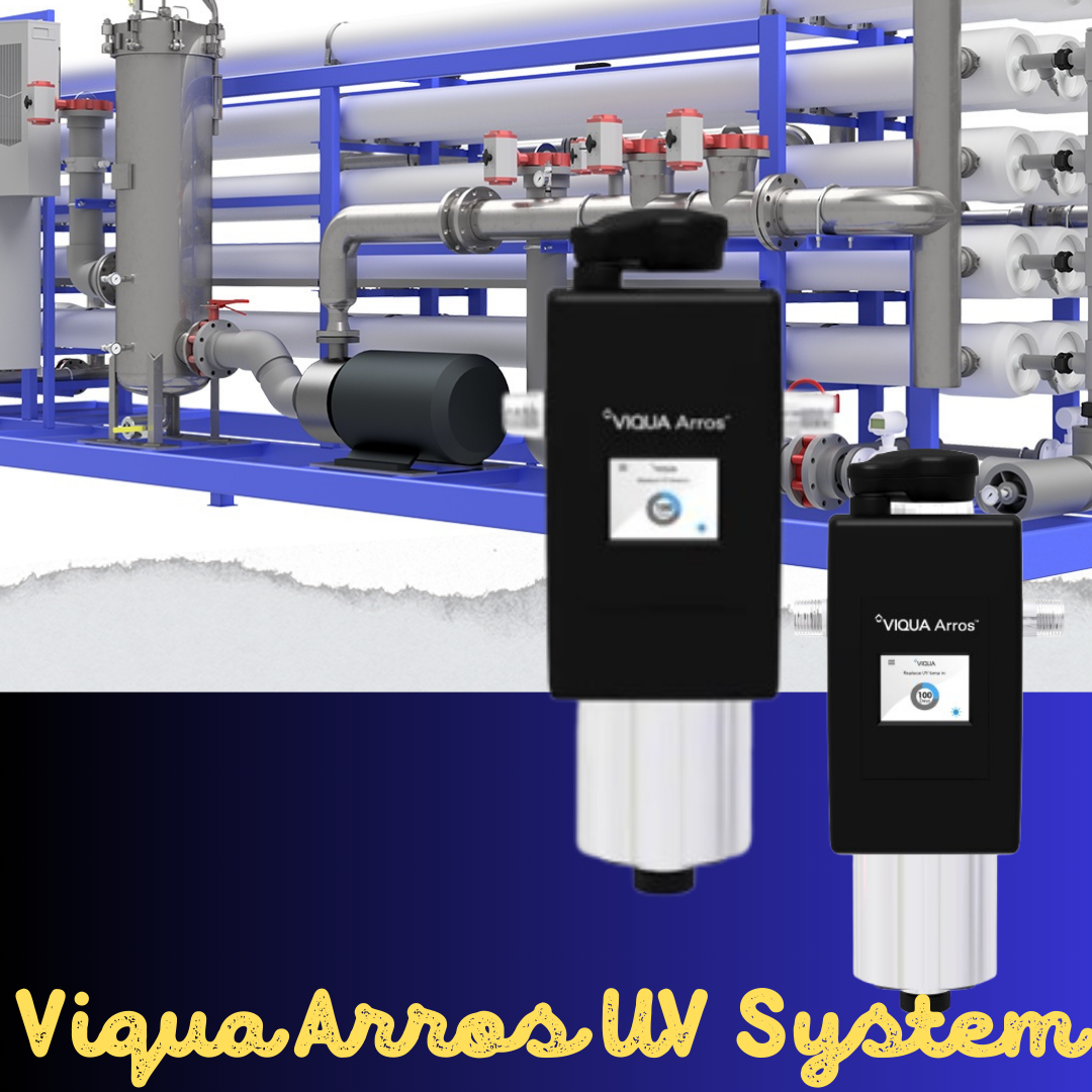 Viqua Arros 9 GPM 15 GPM 22 GPM Sistem Viqua Arros adalah unit disinfeksi air UV residensial kelas premium, tersedia dalam opsi aliran 9 GPM, 15 GPM, dan 22 GPM. Model Arros 9 (30 mJ/cm² @ 95% UVT) memberikan laju alir efektif sebesar 9 GPM (34,1 lpm).