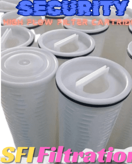 HFFC High Flow Pleated Filter Cartridge 40 Inch 5 Micron adalah solusi filtrasi industri berkapasitas besar yang dirancang untuk: Mengolah volume cairan tinggi secara efisien, cepat, dan hemat tempat, dengan daya tahan tinggi dan efisiensi penahanan partikel yang baik.