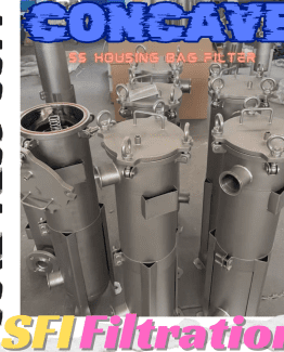 Concave Bag Filter Housing Stainless Steel adalah solusi filtrasi cairan industri yang kuat, higienis, dan efisien, dirancang dengan bentuk tutup atas (lid) cekung atau melengkung ke dalam (concave design) untuk meningkatkan kekuatan struktur dan keamanan tekanan selama proses filtrasi. Housing ini terbuat dari stainless steel (SS304 / SS316) yang tahan korosi dan mampu bekerja pada kondisi tekanan serta suhu tinggi, menjadikannya pilihan ideal untuk aplikasi industri dengan standar kualitas tinggi.