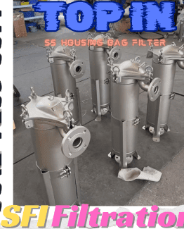 Top In Single Bag Filter Housing adalah solusi filtrasi cairan industri yang efisien dan praktis, dirancang dengan arah aliran masuk dari atas (top inlet) untuk memaksimalkan distribusi cairan dan efisiensi penyaringan.